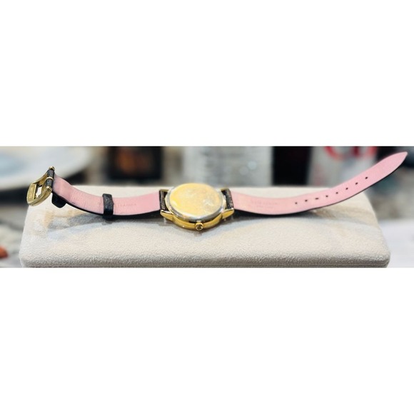 Kate Spade New York Classic Gold Watch with Navy Face and Black Leather Band main image 5